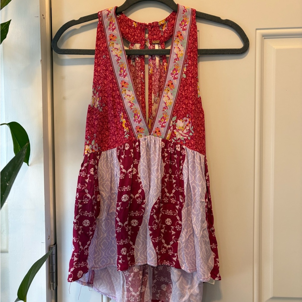 Floral Patchwork Sleeveless Top